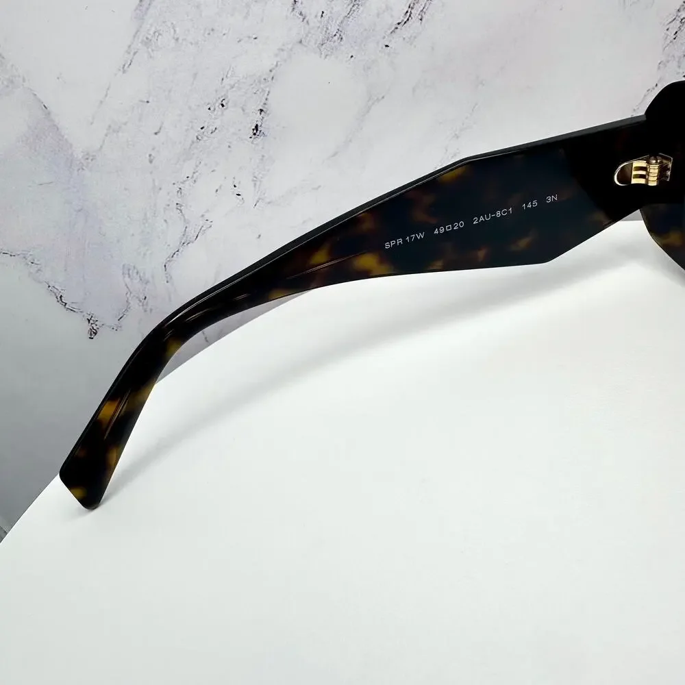 PRADA Sunglasses New Brown Tortoise Acetate PR 17WS Symbole Logo Italy Authentic